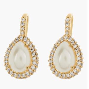 Kate Spade pavé halo drop earrings